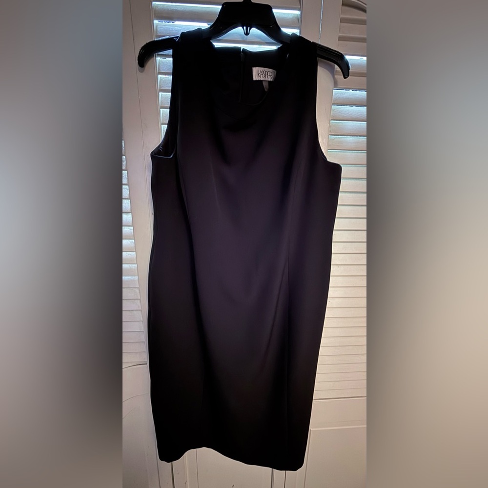 Kasper Black Sheath Dress Size 16. Like new condition.